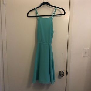 Teal strappy dress
